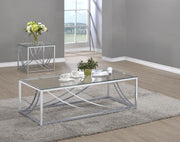 Lille - Glass Top Coffee And End Table Set - JaxCo Furniture