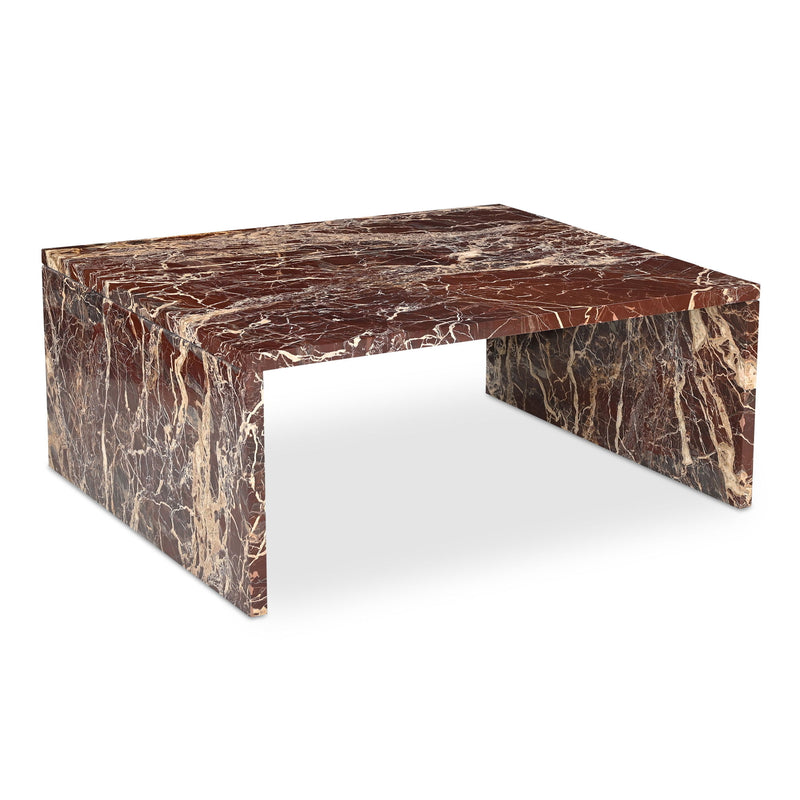 Rosa - Coffee Table - Rosso Levnato Marble - JaxCo Furniture