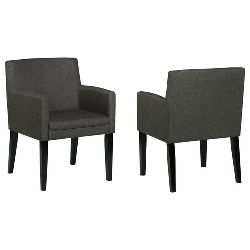 Catherine - Upholstered Dining Arm Chair (Set of 2) - Gray - JaxCo Furniture