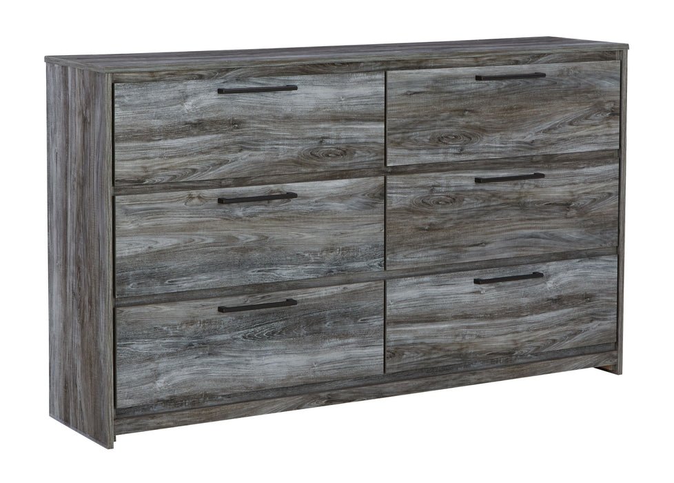 Baystorm - Gray - Six Smooth Drawer Dresser - JaxCo Furniture