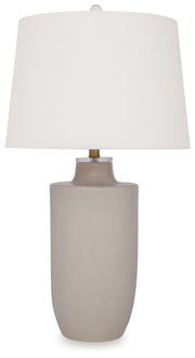 Cylener - Off White - Ceramic Table Lamp - JaxCo Furniture