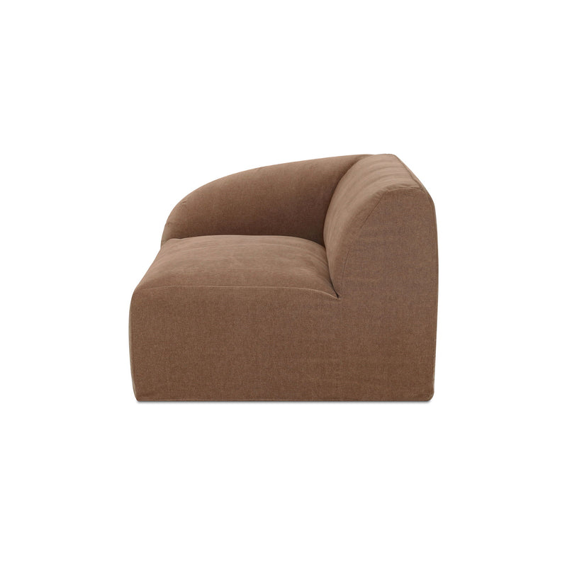 Isla - Left Arm Facing Corner Chair - Light Brown - JaxCo Furniture
