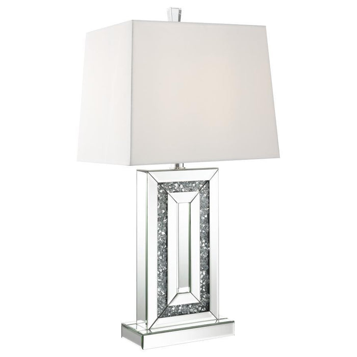 Ayelet - Tapered Shade Mirrored Table Lamp - Silver - JaxCo Furniture