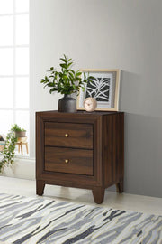 Welsley - 2-Drawer Nightstand Bedside Table - Walnut - JaxCo Furniture
