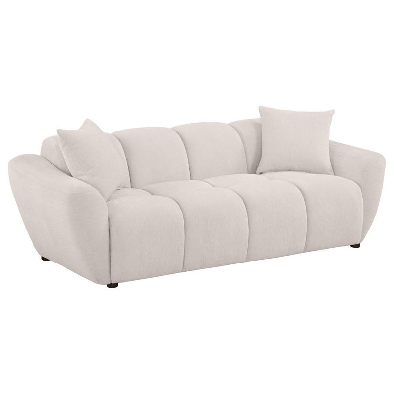 Destino - Chenille Splayed Arm Sofa Set - JaxCo Furniture