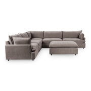 Caplan - 6 Piece Modular Sectional With Ottoman - JaxCo Furniture