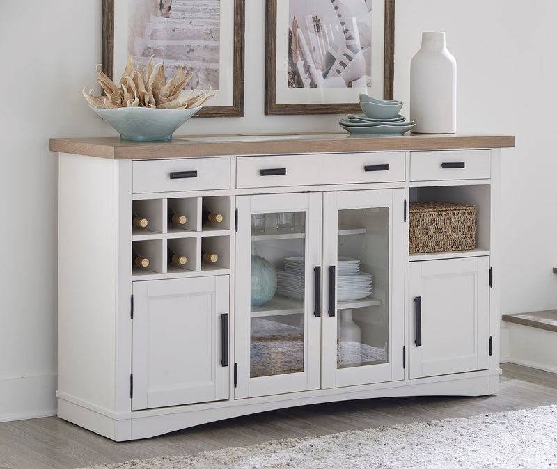 Americana Modern Dining - Buffet Server With Quartz Insert - Cotton - JaxCo Furniture