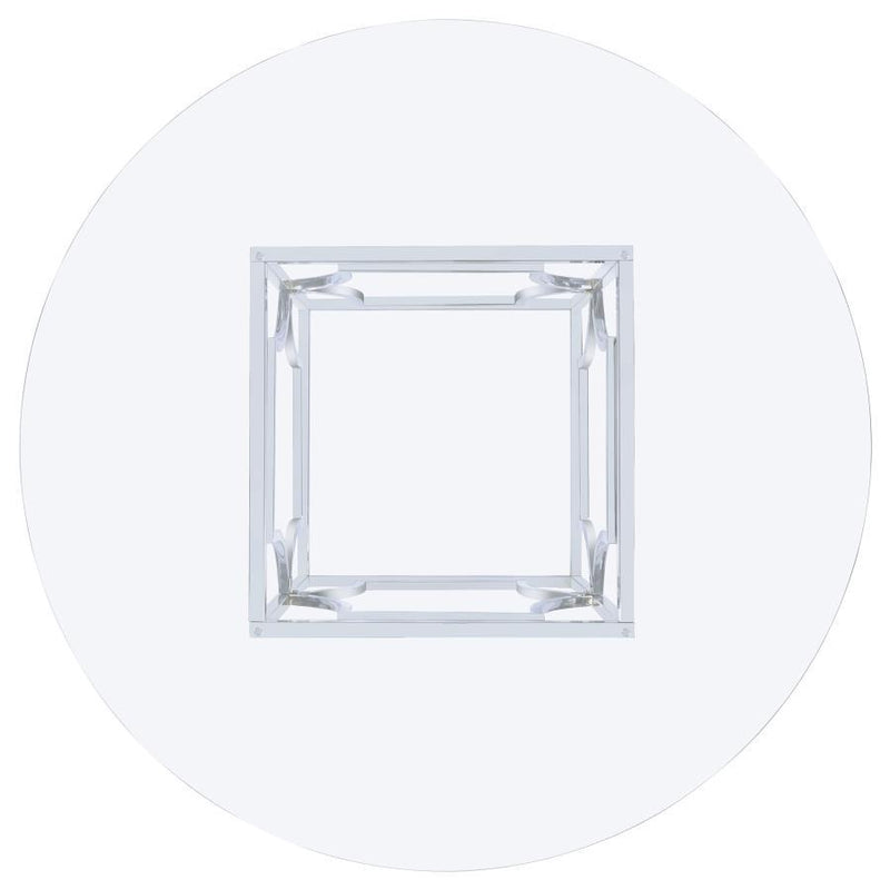 Starlight - Round Glass Top Metal Dining Table - JaxCo Furniture