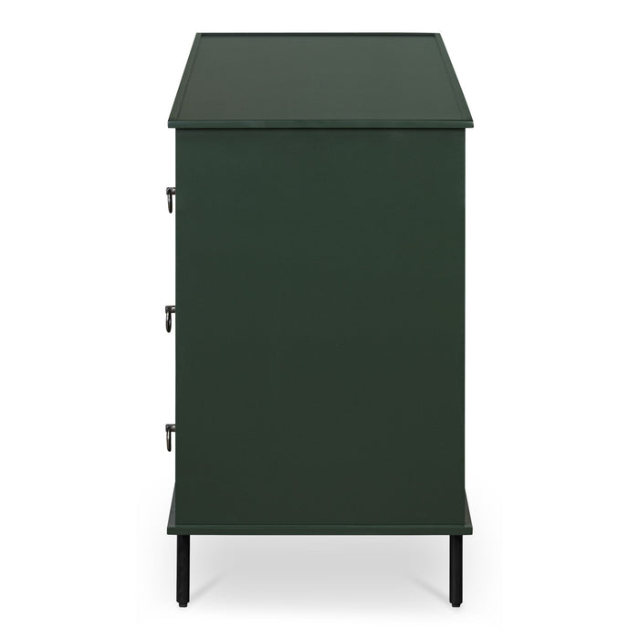 Reagan - 6 Drawer Dresser - Deep Green