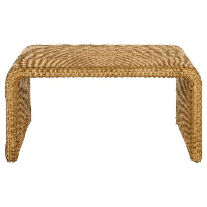 Juanita - Square Woven Rattan Coffee Table - Natural - JaxCo Furniture