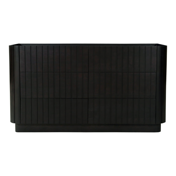 Povera - 6 Drawer Dresser - Black - JaxCo Furniture