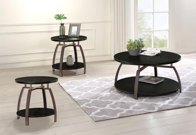 Dacre - Round Coffee And End Table Set - JaxCo Furniture