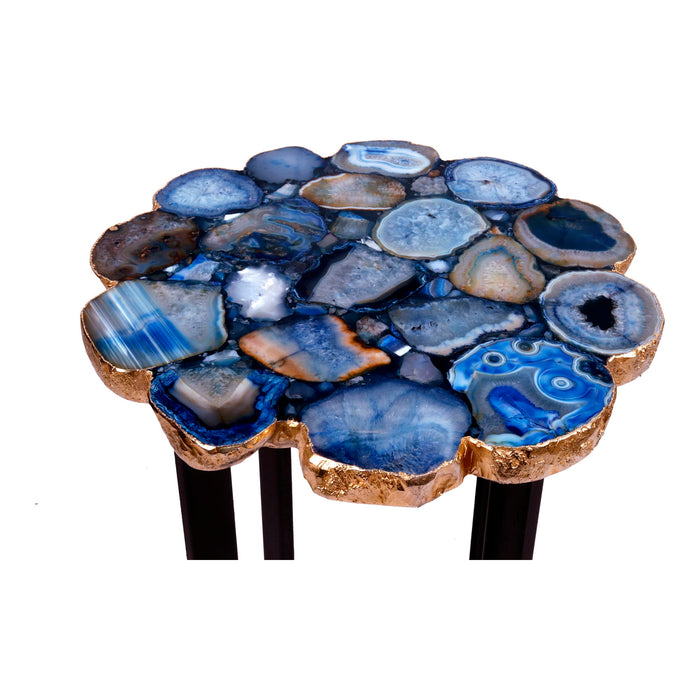 Azul - Agate Accent Table - Blue - JaxCo Furniture