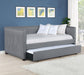 Brodie - Upholstered Twin Daybed With Trundle - Gray - JaxCo Furniture