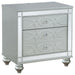 Gunnison - 2-Drawer Nightstand - Silver Metallic - JaxCo Furniture