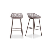 Piazza - Outdoor Barstool (Set of 2) - Gray - JaxCo Furniture