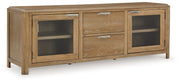 Rencott - Light Brown - Extra Large TV Stand - JaxCo Furniture