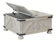 Carynhurst - Whitewash - Cocktail Table with Storage - JaxCo Furniture