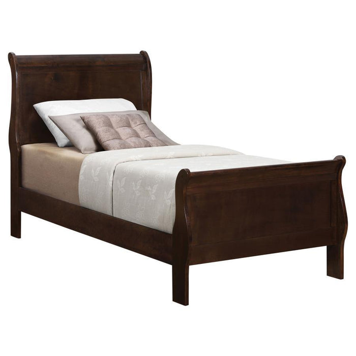 Louis Philippe - Panel Sleigh Bed - JaxCo Furniture