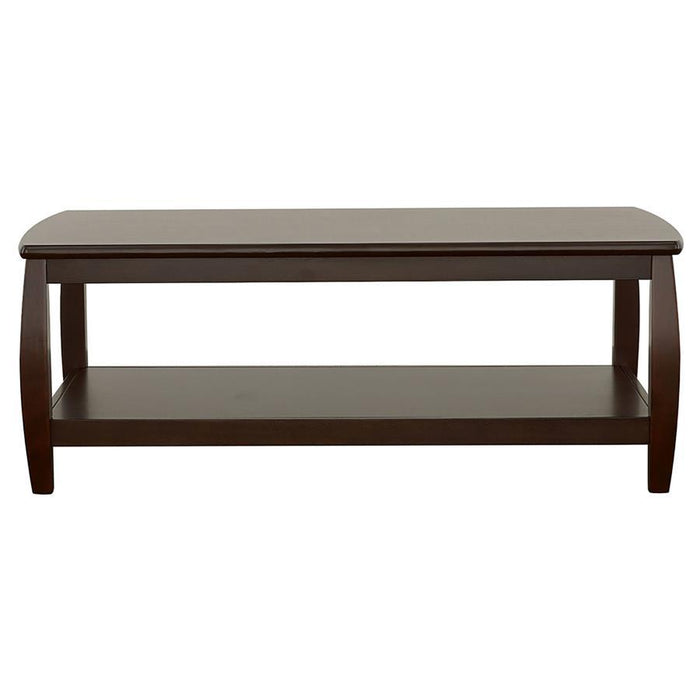 Dixon - 1-Shelf Rectangular Wood Coffee Table Espresso - Cappuccino - JaxCo Furniture