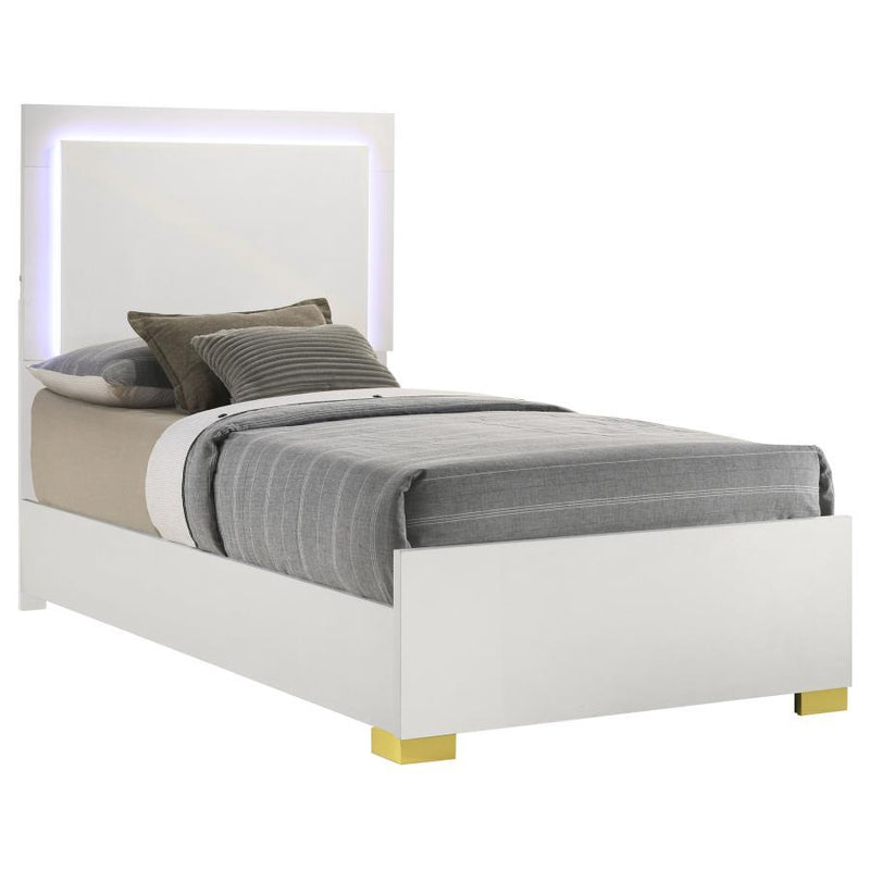 Marceline - Wood LED Panel Bed - JaxCo Furniture