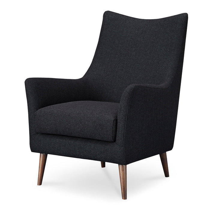 Fisher - Armchair - Charcoal Wool Blend - JaxCo Furniture