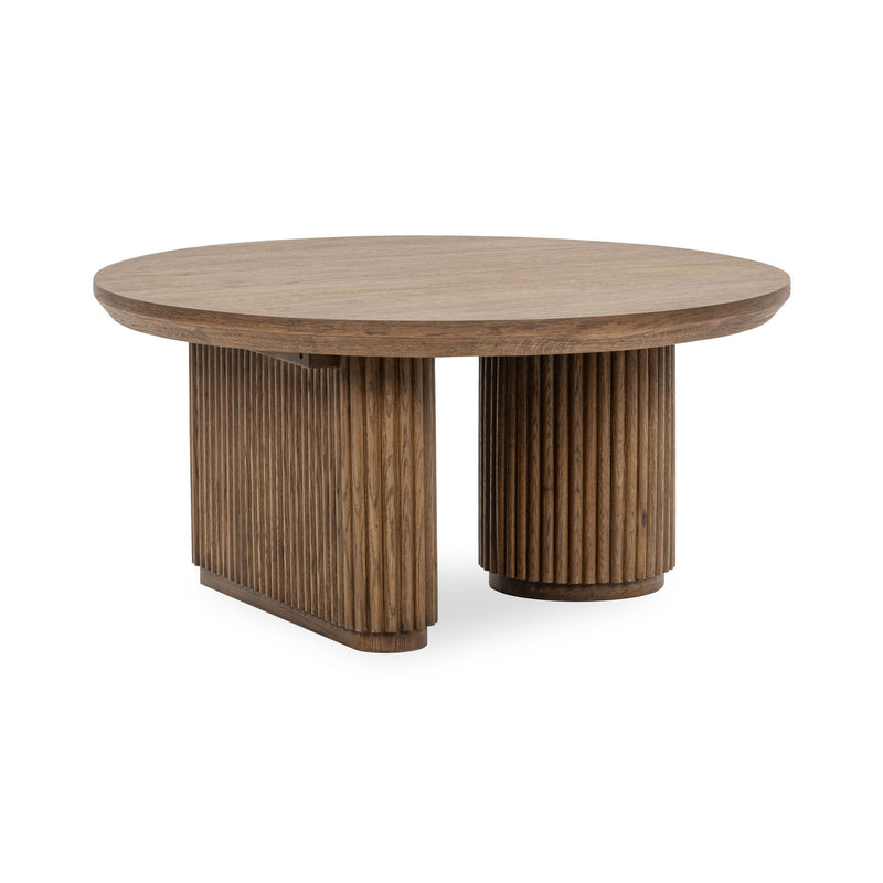 Vander - Solid Wood Round Coffee Table - JaxCo Furniture
