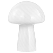 Kanaby - Mushroom Shaped Glass Bedside Table Lamp - White - JaxCo Furniture