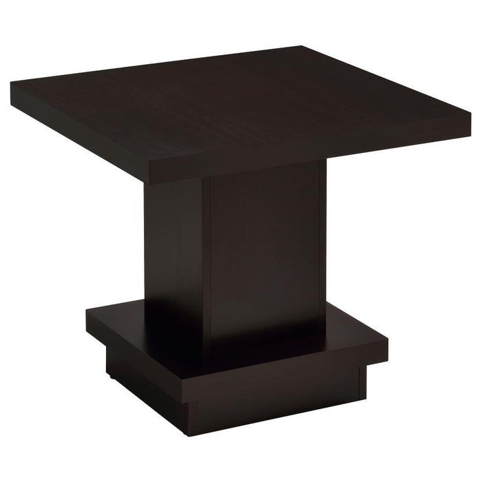 Reston - Square Engineered Wood Side End Table - Cappuccino - JaxCo Furniture