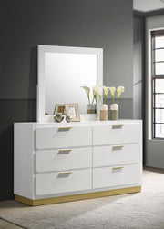 Caraway - 6-Drawer Bedroom Dresser With Mirror - JaxCo Furniture