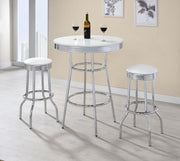 Retro - 3 Pieces Round 1950s Bistro Pub Bar Table Set - JaxCo Furniture