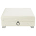 Chaviano - Square Upholstered Ottoman - Pearl White - JaxCo Furniture