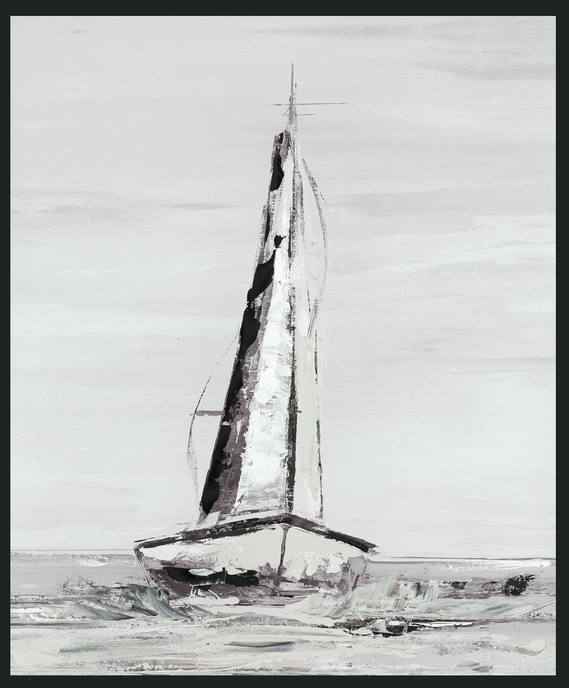 Sails - 48" x 72" Painting By Buddy Whitlock - Pearl Silver - JaxCo Furniture