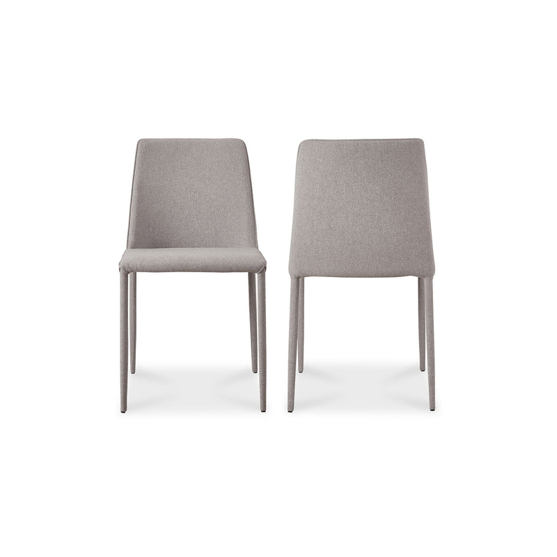 Nora - Fabric Dining Chair (Set of 2) - Light Gray - JaxCo Furniture