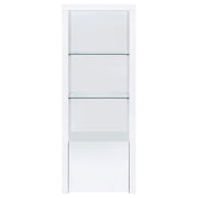 Jude - 3-Shelf Engineered Wood Media Tower - High Gloss White - JaxCo Furniture