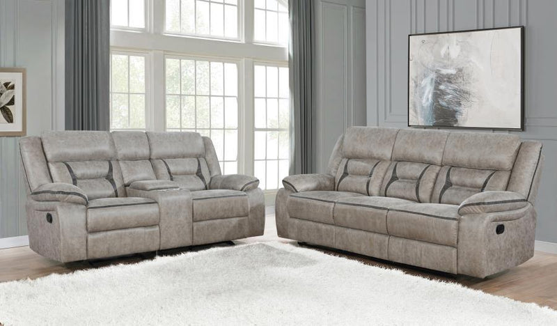 Greer - Upholstered Reclining Sofa Set - JaxCo Furniture