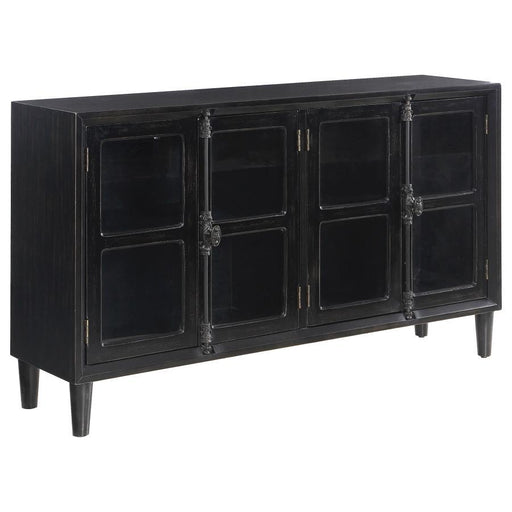 Sylvia - 4 Door Accent Cabinet - Black - JaxCo Furniture