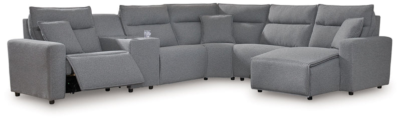 ModMax II - Salt And Pepper - Reclining Sectional - JaxCo Furniture