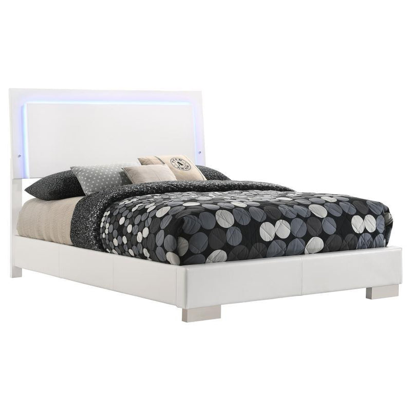 Felicity - Wood LED Panel Bed - JaxCo Furniture