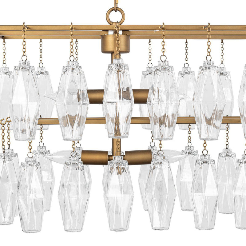 Tressia - Chandelier - Brass - JaxCo Furniture