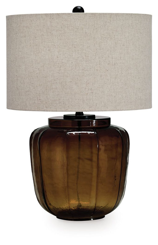 Bainmore - Amber - Glass Table Lamp - JaxCo Furniture