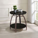 Dacre - Round Engineered Wood Top Side End Table - Dark Gray - JaxCo Furniture