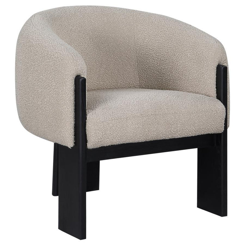 Valdez - Boucle Upholstered Barrel Back Accent Chair - JaxCo Furniture