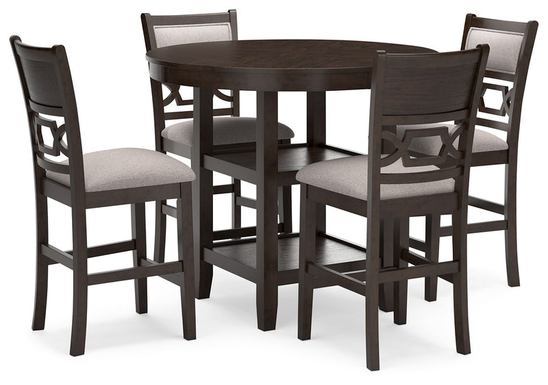 Langwest - Brown - Dining Room Counter Table Set (Set of 5) - JaxCo Furniture