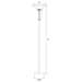 Archie - Frosted Torchiere Floor Lamp - Brushed Steel - JaxCo Furniture