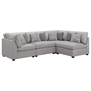 Cambria - 4 Piece Upholstered Modular Sectional Sofa - Gray - JaxCo Furniture