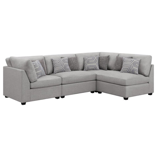 Cambria - 4 Piece Upholstered Modular Sectional Sofa - Gray - JaxCo Furniture
