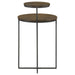 Yael - Round Mango Wood Accent Side Table - Natural And Gunmetal - JaxCo Furniture