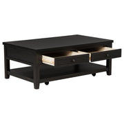 Concord - 2-Drawer Rectangular Coffee Table - Distressed Java - JaxCo Furniture