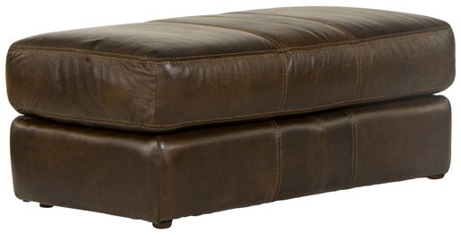 Pavia - Top Grain Italian Leather Match Ottoman - Cocoa - JaxCo Furniture